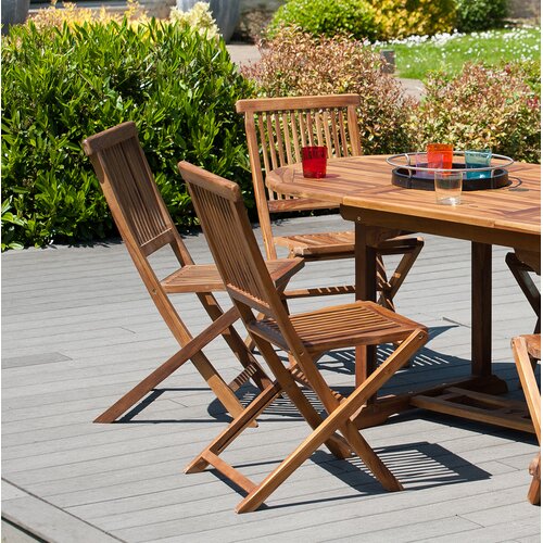 Chaises de jardin pliables en bois