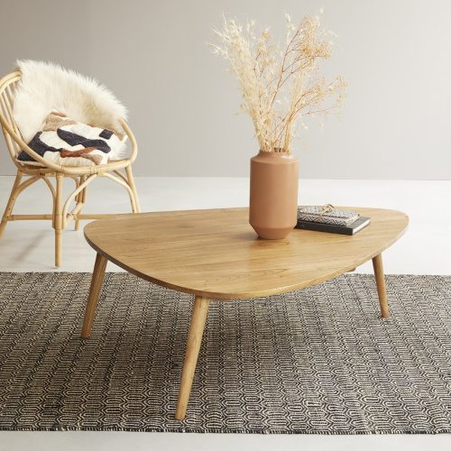 Table basse scandinave en bois marron