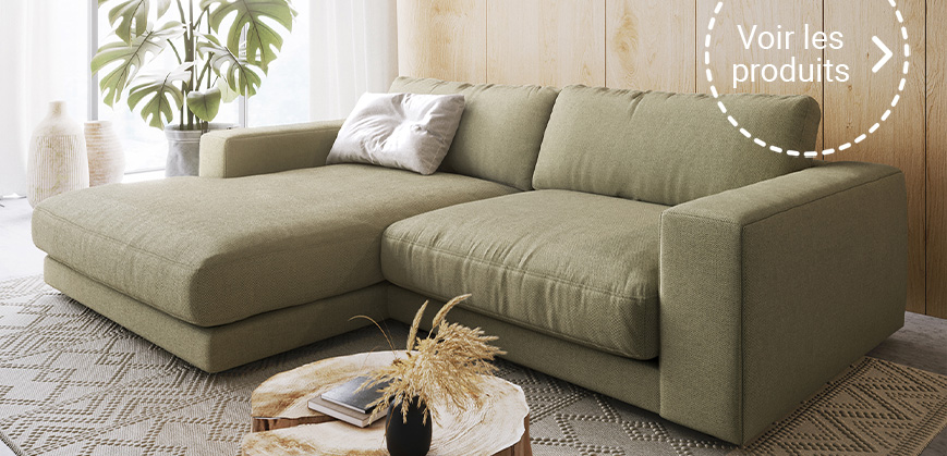 Canapé d'angle vert